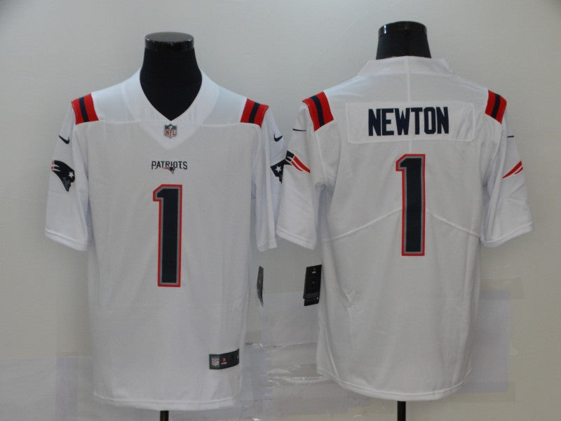 Mens New England Patriots 1 Cam Newton White 2020 New Vapor Untouchable Stitched Nfl Nike Limited Jersey