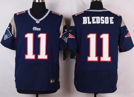 Mens New England Patriots 11 Drew Bledsoe Navy Blue Retired Player Nfl Nike Elite Jersey