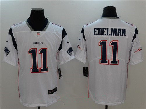 Mens New England Patriots 11 Julian Edelman White 2017 Vapor Untouchable Stitched Nfl Nike Limited Jersey