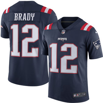 Mens New England Patriots 12 Tom Brady Nike Navy Color Rush Limited Jersey