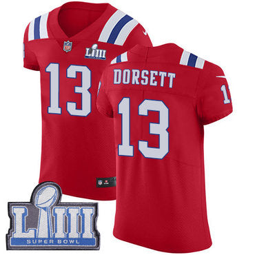 Mens New England Patriots 13 Phillip Dorsett Red Nike Nfl Alternate Vapor Untouchable Super Bowl Liii Bound Elite Jersey