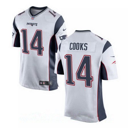 Mens New England Patriots 14 Brandin Cooks White Road Stitched Nfl Nike Elite Jersey