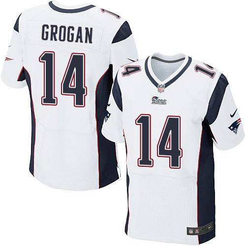 Mens New England Patriots 14 Steve Grogan White Retired Player Nfl Nike Elite Jersey