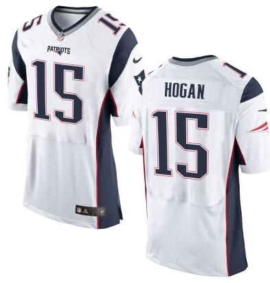 Mens New England Patriots 15 Chris Hogan White Road 2015 Nfl Nike Elite Jersey