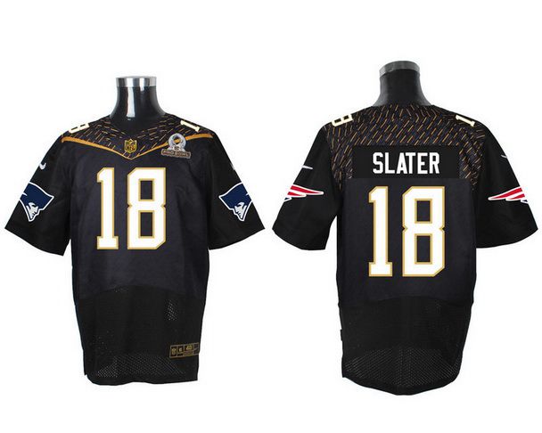 Mens New England Patriots 18 Matthew Slater Black 2016 Pro Bowl Nike Elite Jersey
