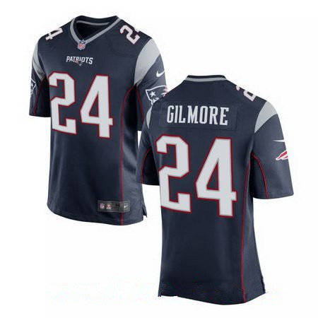 Mens New England Patriots 24 Stephon Gilmore Navy Blue Team Color Stitched Nfl Nike Elite Jersey