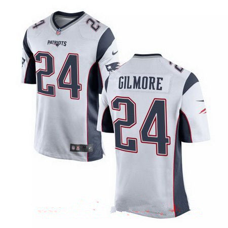 Mens New England Patriots 24 Stephon Gilmore White Road Stitched Nfl Nike Elite Jersey