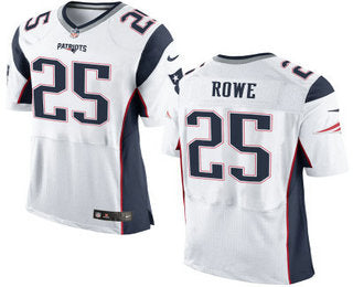 Mens New England Patriots 25 Eric Rowe New White Road Stitched Nfl Nike Elite Jersey