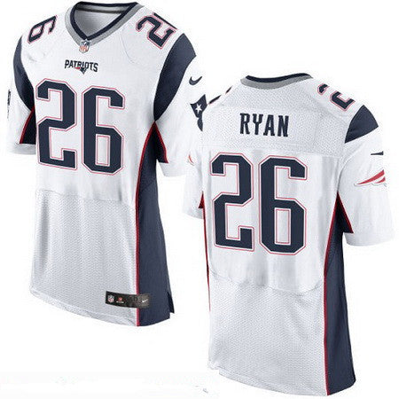 Mens New England Patriots 26 Logan Ryan New White Road Stitched Nfl Nike Elite Jersey