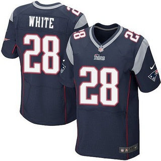 Mens New England Patriots 28 James White Navy Blue Team Color Nfl Nike Elite Jersey