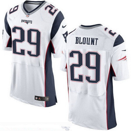 Mens New England Patriots 29 Legarrette Blount New White Road Stitched Nfl Nike Elite Jersey