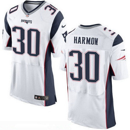 Mens New England Patriots 30 Duron Harmon New White Road Stitched Nfl Nike Elite Jersey