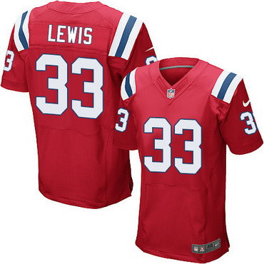 Mens New England Patriots 33 Dion Lewis Red Alternate Nfl Nike Elite Jersey