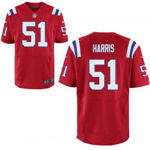 Mens New England Patriots 51 David Harris Red Alternate Stitched Nfl Nike Elite Jersey