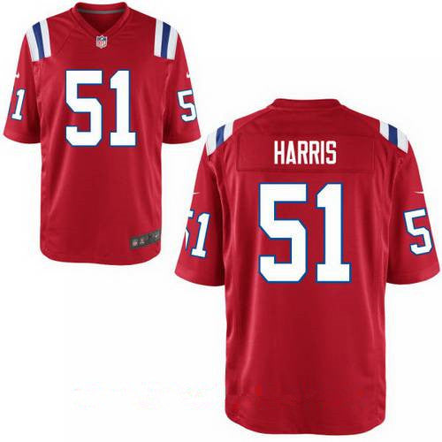 Mens New England Patriots 51 David Harris Red Alternate Stitched Nfl Nike Game Jersey