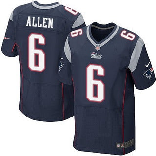 Mens New England Patriots 6 Ryan Allen Navy Blue Team Color Nfl Nike Elite Jersey