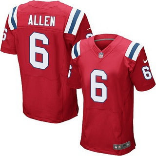 Mens New England Patriots 6 Ryan Allen Red Alternate Nfl Nike Elite Jersey