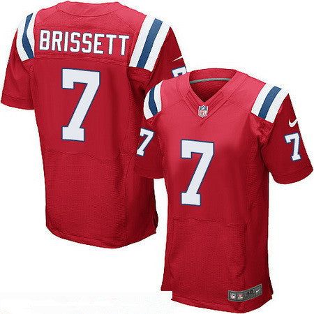 Mens New England Patriots 7 Jacoby Brissett Red Alternate Stitched Nfl Nike Elite Jersey