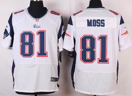 Mens New England Patriots 81 Randy Moss White Retired Player Nfl Nike Elite Jersey