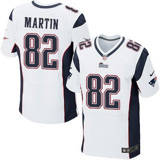 Mens New England Patriots 82 Keshawn Martin White Road Nfl Nike Elite Jersey