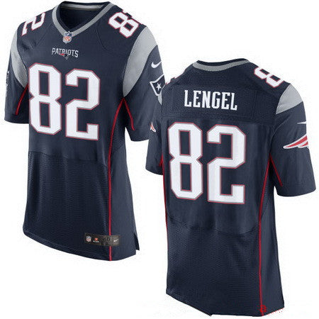 Mens New England Patriots 82 Matt Lengel Navy Blue Team Color Stitched Nfl Nike Elite Jersey