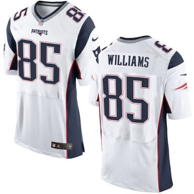 Mens New England Patriots 85 Michael Williams White Road Nfl Nike Elite Jersey