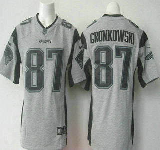 Mens New England Patriots 87 Rob Gronkowski Nike Gray Gridiron 2015 Nfl Gray Limited Jersey