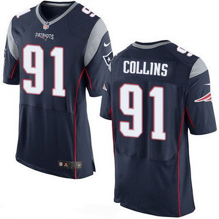 Mens New England Patriots 91 Jamie Collins New Navy Blue Team Color Stitched Nfl Nike Elite Jersey