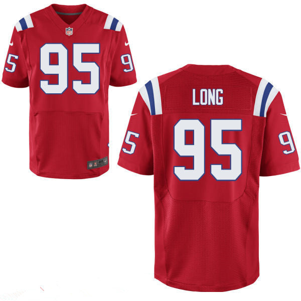 Mens New England Patriots 95 Chris Long Red Alternate Stitched Nfl Nike Elite Jersey