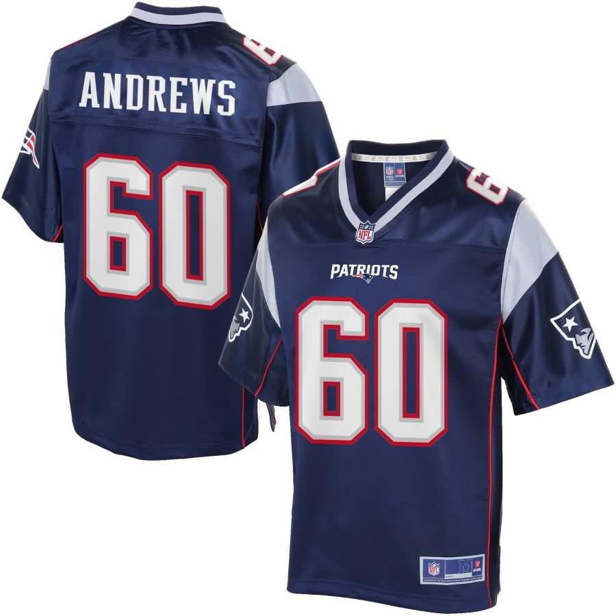 Mens New England Patriots David Andrews Nfl Pro Line Navy Team Color Jersey
