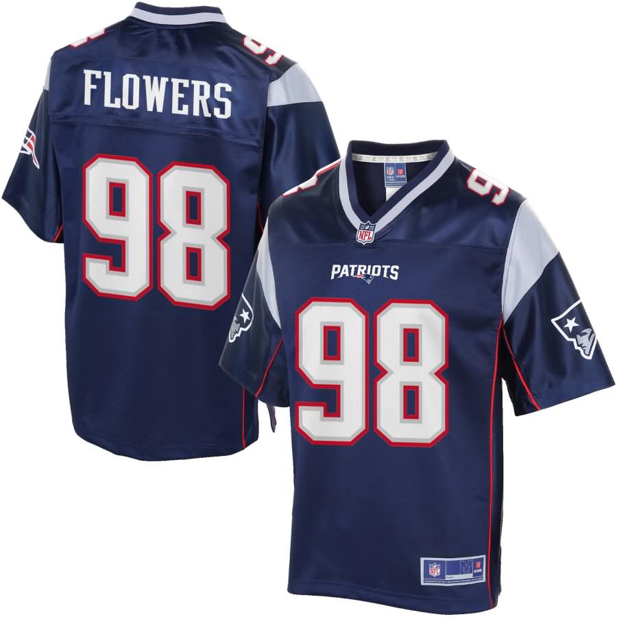 Mens New England Patriots Trey Flowers Nfl Pro Line Navy Team Color Jersey