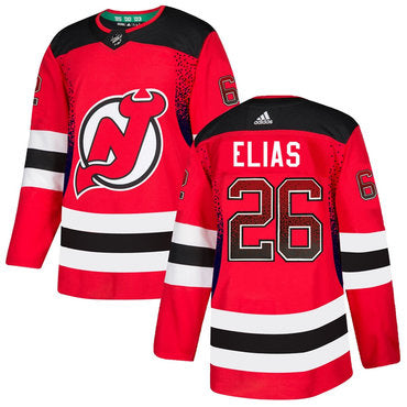 Mens New Jersey Devils 26 Patrik Elias Red Drift Fashion Adidas Jersey
