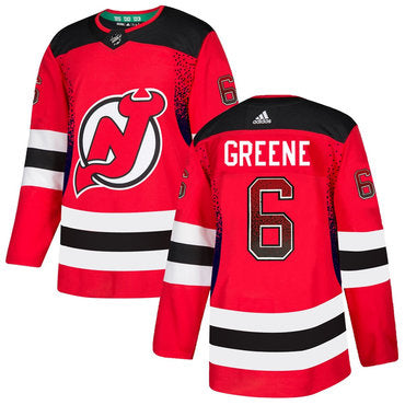 Mens New Jersey Devils 6 Andy Greene Red Drift Fashion Adidas Jersey