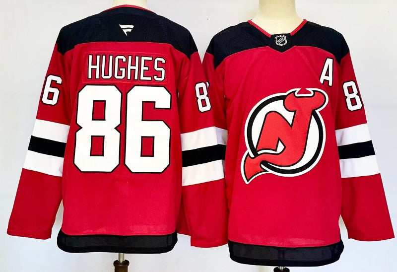 Men's New Jersey Devils #86 Jack Hughes Jersey Stitched