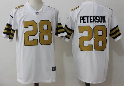 Mens New Orleans Saints 28 Adrian Peterson White 2016 Color Rush Stitched Nfl Nike Limited Jersey
