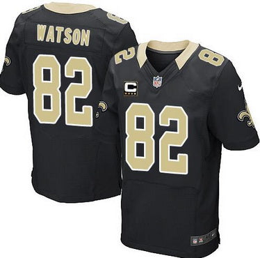 Mens New Orleans Saints 82 Benjamin Watson Black Team Color C Patch Nfl Nike Elite Jersey