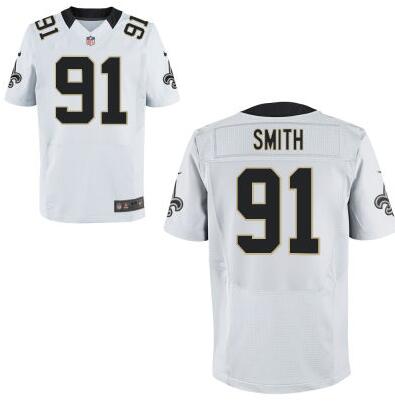 Mens New Orleans Saints 91 Will Smith White Retired Player Nfl Nike Elite Jersey