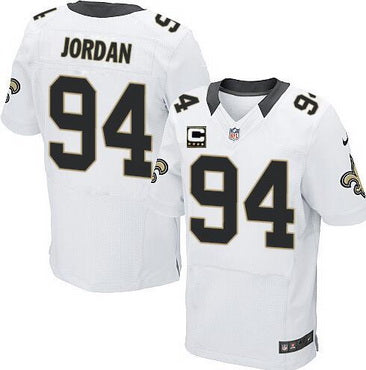 Mens New Orleans Saints 94 Cameron Jordan White Road C Patch Nfl Nike Elite Jersey