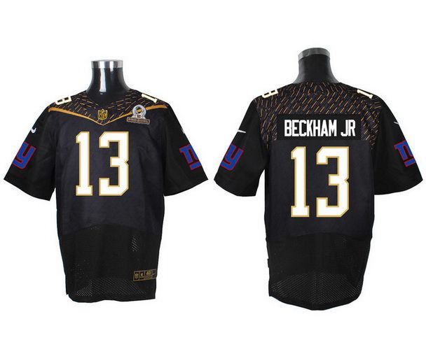 Mens New York Giants 13 Odell Beckham Jr Black 2016 Pro Bowl Nike Elite Jersey