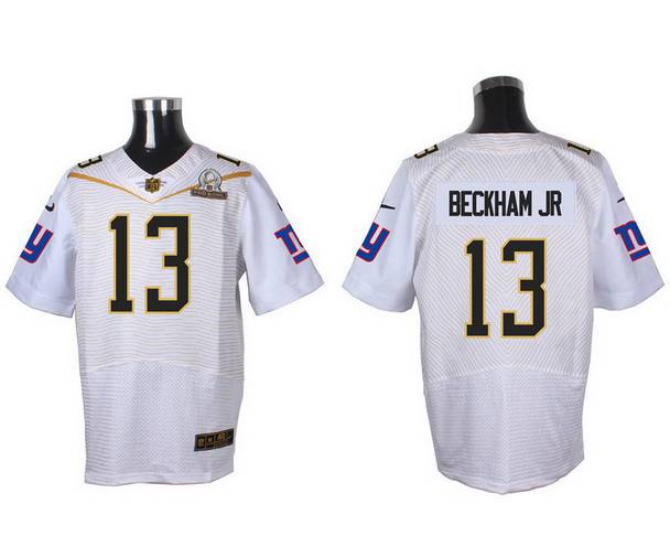 Mens New York Giants 13 Odell Beckham Jr White 2016 Pro Bowl Nike Elite Jersey