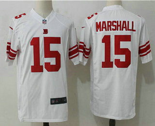 Mens New York Giants 15 Brandon Marshall White Road Stitched Nfl Nike Game Jersey