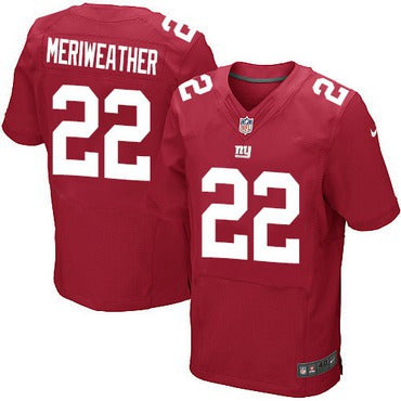Mens New York Giants 22 Brandon Meriweather Red Alternate Nfl Nike Elite Jersey