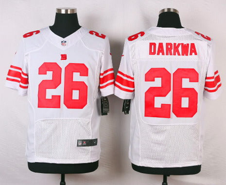 Mens New York Giants 26 Orleans Darkwa White Road Nfl Nike Elite Jersey