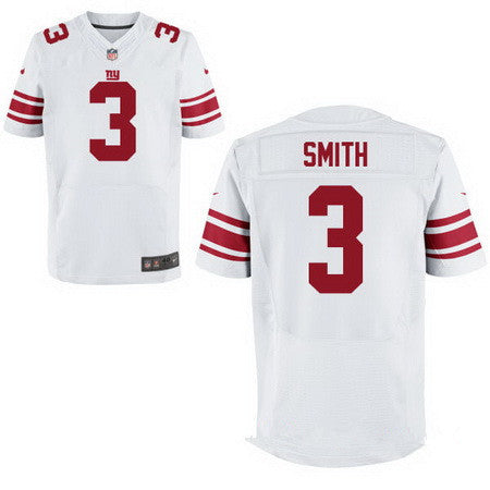 Mens New York Giants 3 Geno Smith White Road Stitched Nfl Nike Elite Jersey