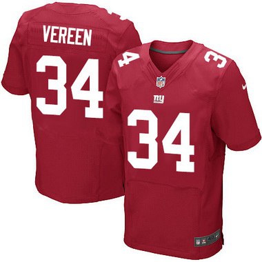 Mens New York Giants 34 Shane Vereen Red Alternate Nfl Nike Elite Jersey