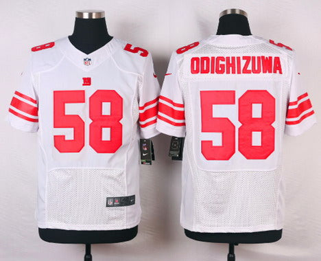 Mens New York Giants 58 Owamagbe Odighizuwa White Road Nfl Nike Elite Jersey