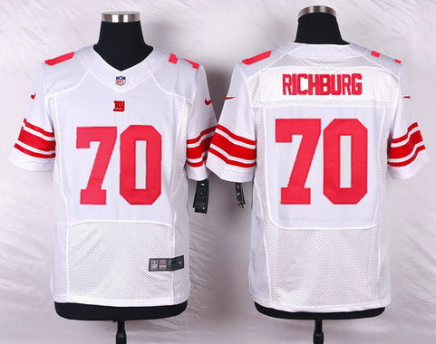 Mens New York Giants 70 Weston Richburg White Road Nfl Nike Elite Jersey