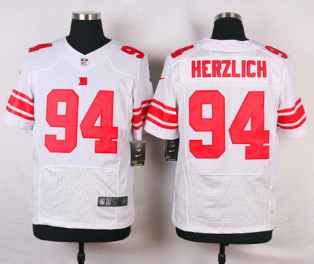 Mens New York Giants 94 Mark Herzlich White Road Nfl Nike Elite Jersey