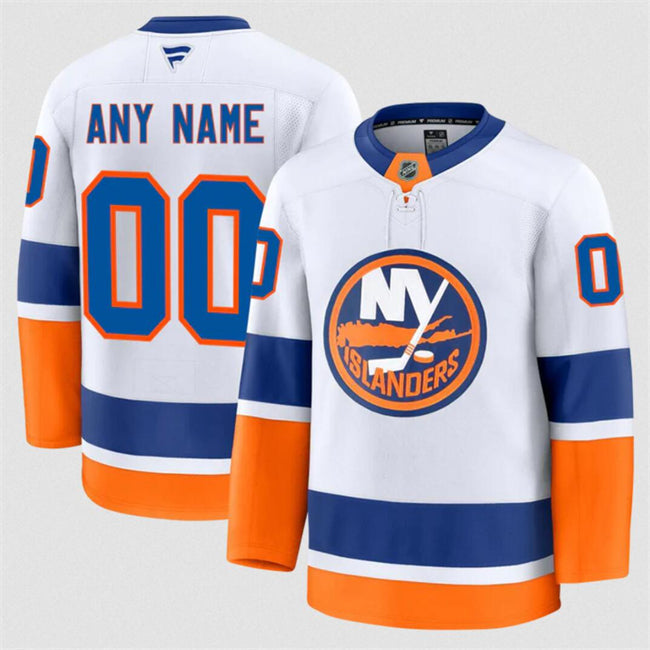 Men's New York Islanders ACTIVE PLAYER Custom White 2024-25 Away Stitched Hockey