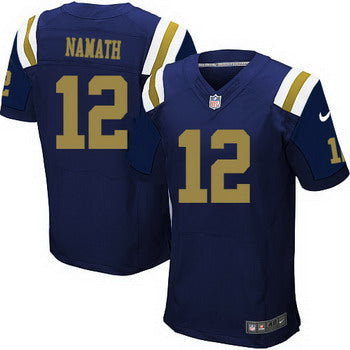 Mens New York Jets 12 Joe Namath Navy Blue Alternate Nfl Nike Elite Jersey